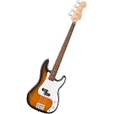 Fender Squier Debut Series Precision Bass Guitar, Beginner Guitar, with 2-Year Warranty, Includes Free Lessons, 2-Color Sunburst with Matte Finish