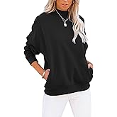 Minclouse Women's Casual Long sleeves Sweatshirt Tops Basic Loose Fit Mock Turtleneck Lightweight Tunic Pullover With Pocket
