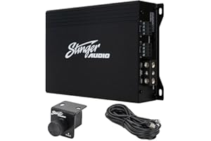 Stinger Audio MT-600.4 1000 Watt RMS Compact 4-Channel Car Audio Amplifier, Class D, Hexfet Mosfet, Crossover High-Pass/Low-Pass Filters