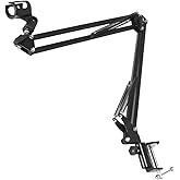 Suporte Pedestal Mesa Knup Microfone Condensador Articulável, Suporte Articulado de Mesa para Microfone, Braço Ajustável para