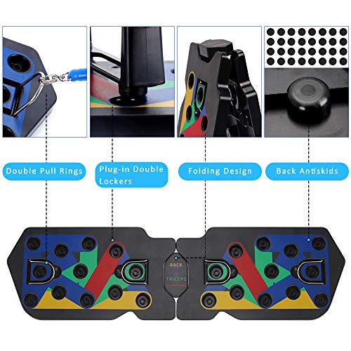 LSZE Push Up Board, Upgraded 20 in 1 Liegestütze Griff Brett, Fitness Geraete für Zuhause Kraftraining, Brust Trizeps Trainingsgeräte, Homeworkout Equipment, Sport Geräte Fuer Männer und Frauen