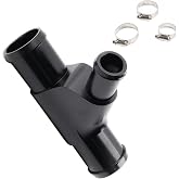 BAGARAATAN Aluminum Coolant Y Pipe For 03&ndash;07Ford F250 F350 Super Duty 6.0L | Fits for F250 F350 F450 F550 E350 E450 6.0L Aluminum Construction, Direct Replacement, Stable Coolant Circulation