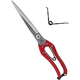 Manual Wool Shearing Shear Stainless Steel Trimming Scissor Long blades Multifunctional garden shears Craft Scissors with spring Red