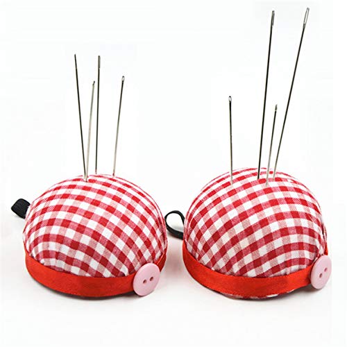 ZHONGJIUYUAN 10 Pieces Foam Wrist Pin Cushion Sewing Ball Shaped Needle Pin Cushion with Elastic Wrist Belt