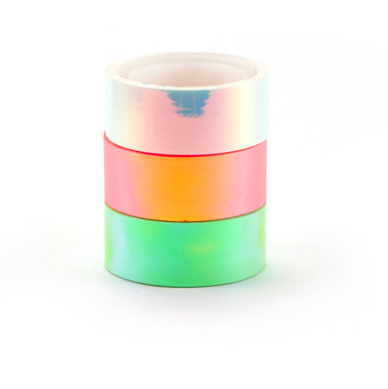 Graine Créative 3 iridescent masking tapes 5 m x 1.5 cm - white, orange, green
