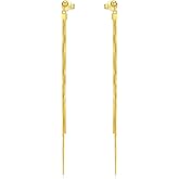 925 Sterling Silver Long Dangle Chain Tassel Line Threader Earrings for Women Girls