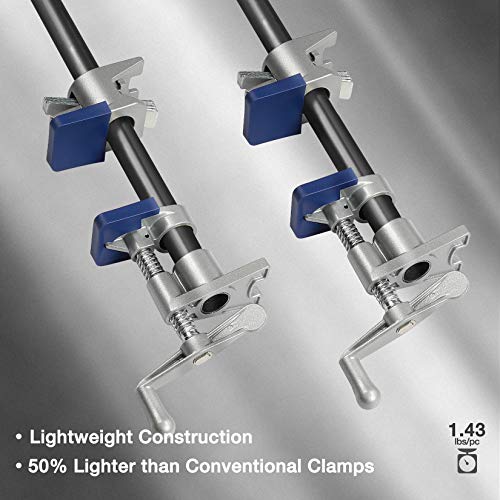 Paquete de 2 abrazaderas de tubo WORKPRO, abrazaderas de tubo ligeras de fundición a presión de aluminio para tubería negra I.D de 3/4 pulgadas, sujeción firme y estable con pies en forma de H para carpintería y metalurgia Paquete de 2 abrazaderas de tubo WORKPRO, abrazaderas de tubo ligeras de fundición a presión de aluminio para tubería negra I.D de 3/4 pulgadas, sujeción firme y estable con pies en forma de H para carpintería y metalurgia