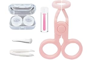NGUP Color Contact Lenses Wearing Aids Kits Contact Lens Remover and Insertion Tool Set Contact Lens Case and Contact Lens Applicator Tool Plunger Suction Cup Tweezers Storage Tray