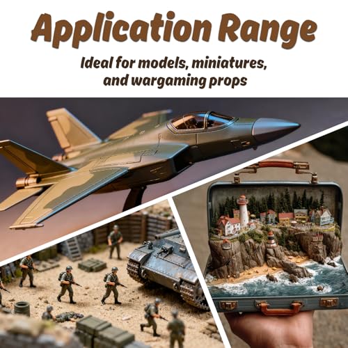 X ARTY HUB Model Paint Set - 20 Colours with 3 Brushes, Miniature Paints (Base/Skin Tones/Shadows/Metallics) for Airbrushing & Hand Painting, Acrylic paint for Models, Miniatures & Wargaming Props