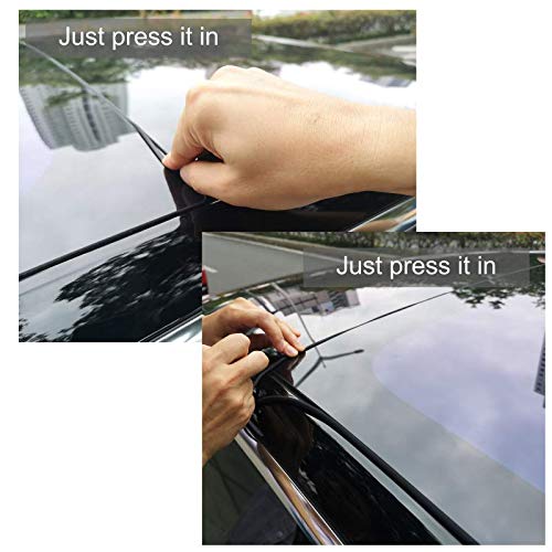 DEF Tesla Model 3 Windshield & Roof Wind Guard Noise Lowering Dampening