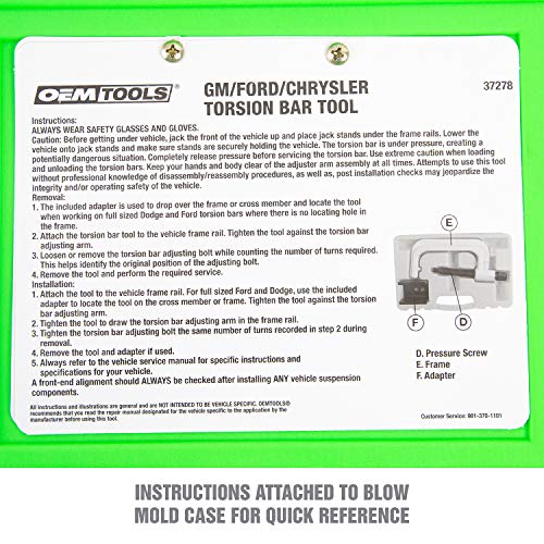 OEMTOOLS 37278 Torsion Bar Unloading Tool for GM, Ford, and Dodge