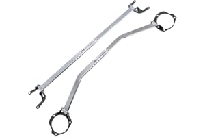 URMARKETOUTLET Megan Racing Front & Rear Upper Aluminum Polish Race Spec Strut Bar (MR-SB-SI08FU1P) (MR-SB-SI08RU1P)