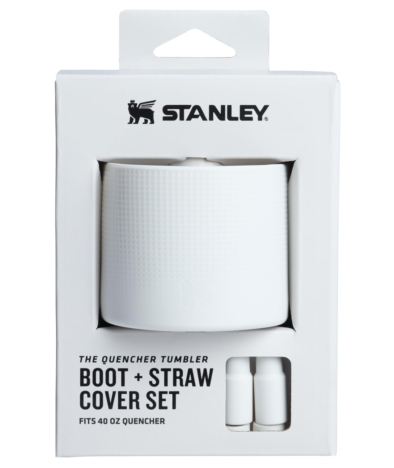 Photo 1 of STANLEY Quencher Boot and Straw Cover Cap | Anti-Slip Silicone Protector for 40 oz Tumbler with Handle | Accessory Set for Stainless Steel Drinking Cup | BPA-Free | Pale Stone