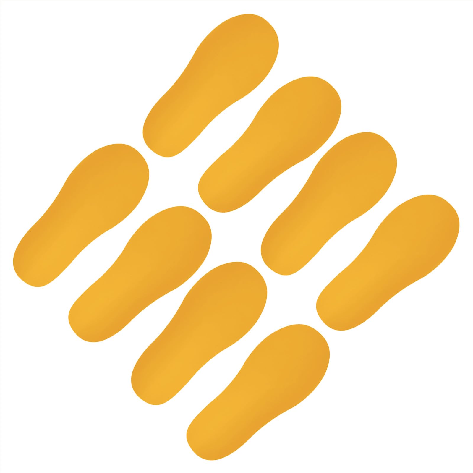 YOKIVE 4 Pair Footprint Floor Stickers, PVC Shoes Footprints Floor Step Stair Applique Stickers for Classroom, Office Decor, Stair, Steps, Room (Yellow, 5.9x2.3-inch)