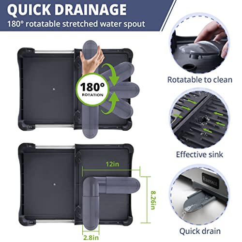 RBAYSALE Dish Drying Rack, Large Dish Rack Expandable Stainless Steel