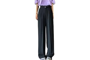 Work Pants Women Plus Size Wide Leg Straight Pant Stretch Casual Office Business Trousers High Waist Pleated Slacks
