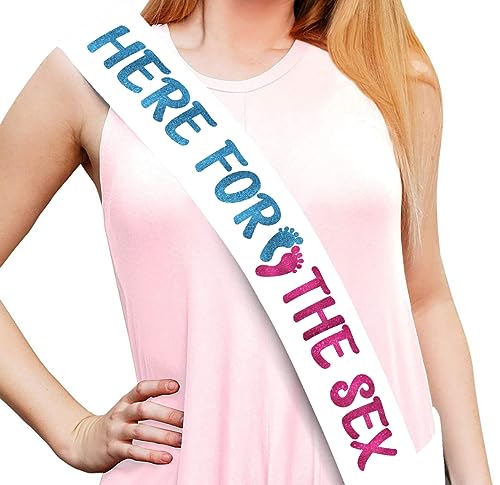 Gender Reveal White Satin Sash – Pink and Blue Baby Shower Decorations, Gender Reveal, Welcome Baby, Baby Sprinkle