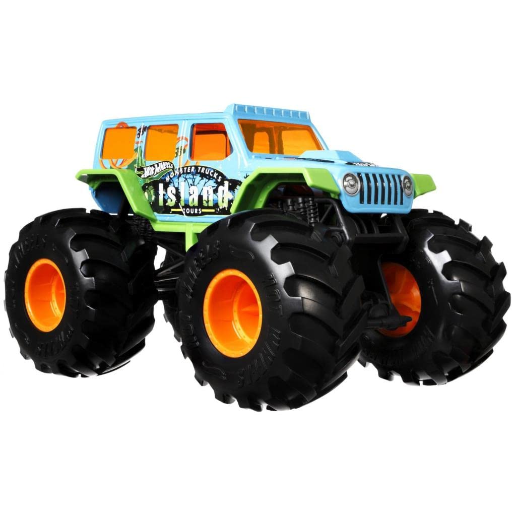 DieCast Hotwheels MonsterTrucks Je-ep Island Tours 1:24 Scale