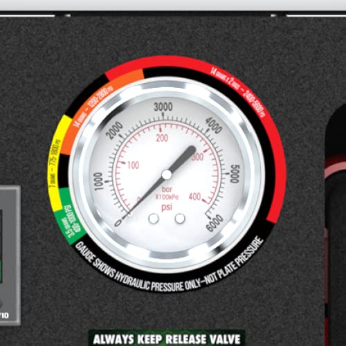 NS XP Hydraulic Heat Press, Pressure Gauge, Calculator Tool, 6" x 4" 12