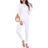 American Trends Womens Thermal Underwear Set - Long Johns for Base Layer Women with Fleece Lined for Winter-Warm Loungewear