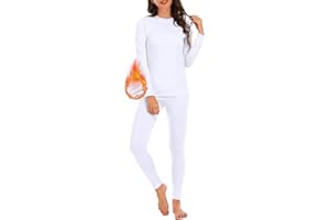 American Trends Womens Thermal Underwear Set Long Johns Base Layer Fleece Lined Top and Bottom Thermals Sets Loungewear