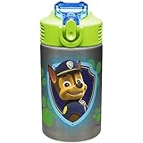 Zak Designs Paw Patrol 15.5oz Stainless Steel Kids Water Bottle with Flip-up Straw Spout - BPA Free Durable Design, Paw Patrol Boy SS