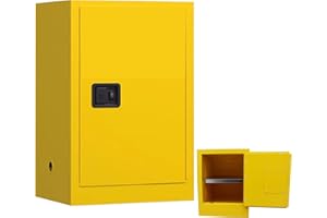 TECHTONGDA 16Gallon Steel Safety Cabinet Flammable Safety Locker Cabinet Fireproof Liquid Chemicals Storage Cabinet Adjustabl