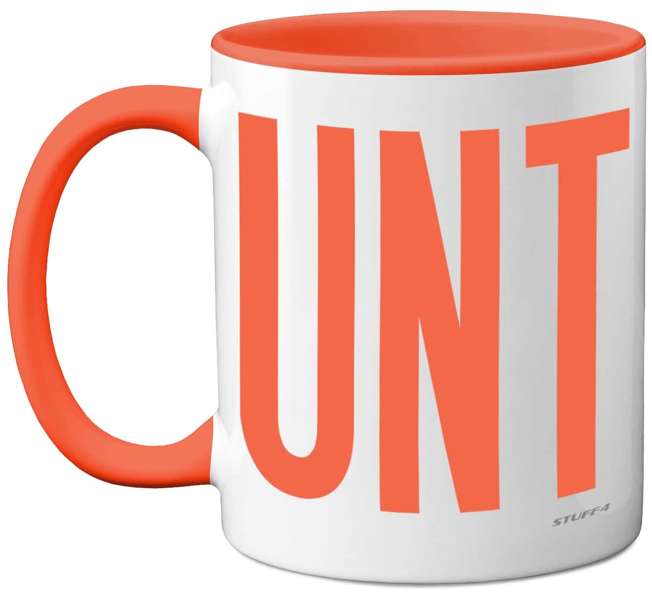 Funny Mugs for Men Women - C UNT Mug - Fun Sarcastic Slogan Gifts for Work Colleagues, C*nt Crude Rude Novelty Joke Gag Humour Birthday Present Friends, 11oz Orange Ceramic Dishwasher Safe Mugs