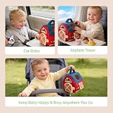 Hahaland Baby Toys 6-12 Months Farm Animals with Barn Rattle Crinkle Mirror view 10