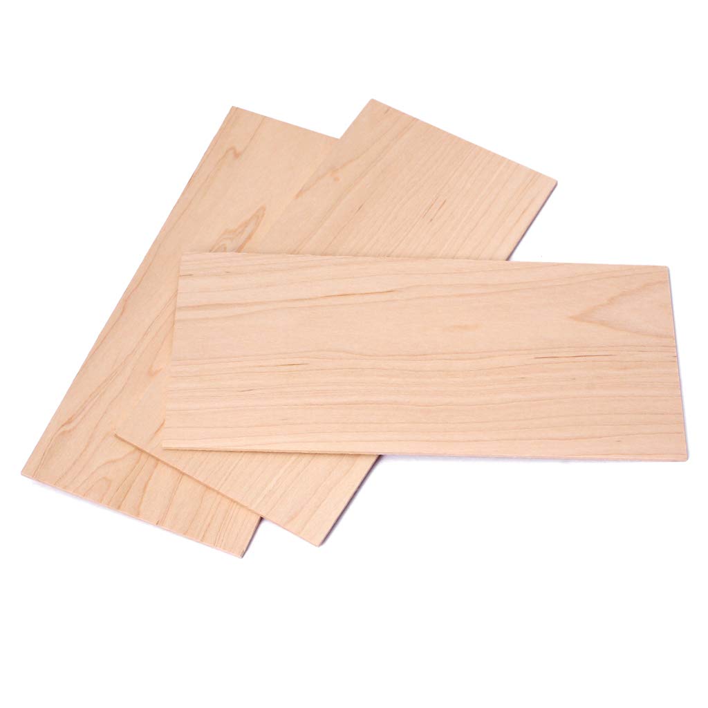 Alnicov 3Pcs Guitar Veneer, Maple Wood Guitar Head Veneer Shell Sheet Headplate Replacement