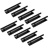 DBTHTSK 10 Pack Self-Stick Push Pull Helper ABS Plastic Wardrobe Handle Instant Cabinet Drawer Furniture Handles (Black)