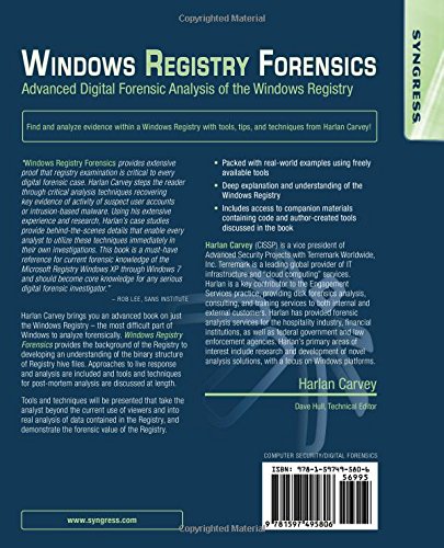 Windows Registry Forensics Second Edition Advanced Digital Forensic Analysis of the Windows Registry