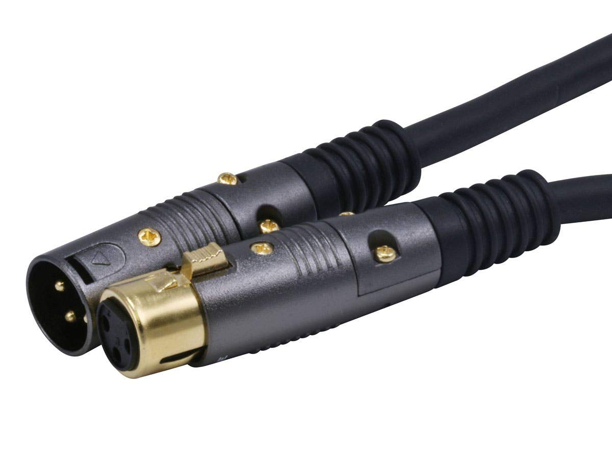 Monoprice XLR to XLR Cable - 45.72M (150ft) M/F, 16AWG Copper Conductors, Gold Plated Connectors - Premier Series