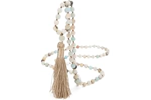 OAIITE 6MM Mala Beads Necklace Natural �鶹��ite Stone Meditation Statement Necklace Japa Yoga Rosary Prayer Charm Beaded Tas