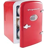 Frigidaire EFMIS129-RED Mini Portable Compact Personal Fridge Cooler, 1 Gallons, 6 Cans