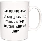 Bosmarlin Large Funny Mug Gift for Coffee Lover, Big Humor Cup Office Worker, 17.5 Oz, Dishwasher and Microwave Safe