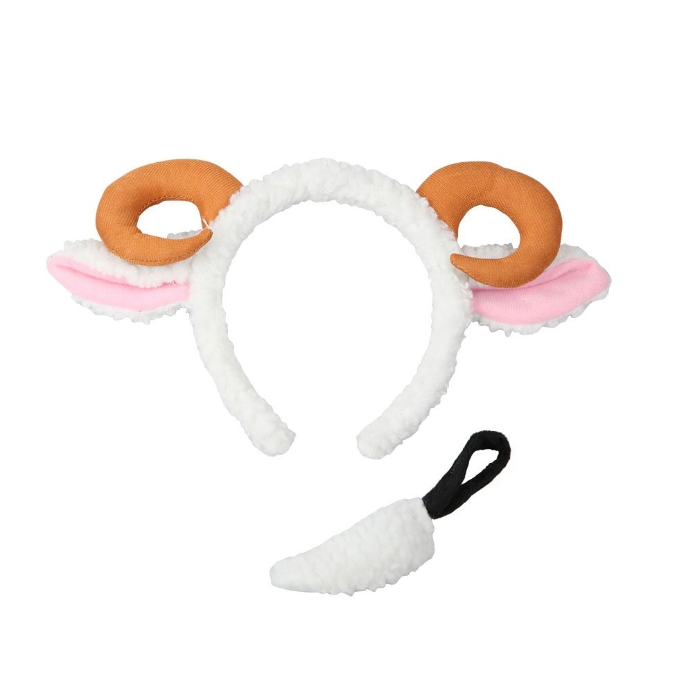 Wicked Costumes Adult Sheep Animal Ears & Tail Set Fancy Dress Accessory