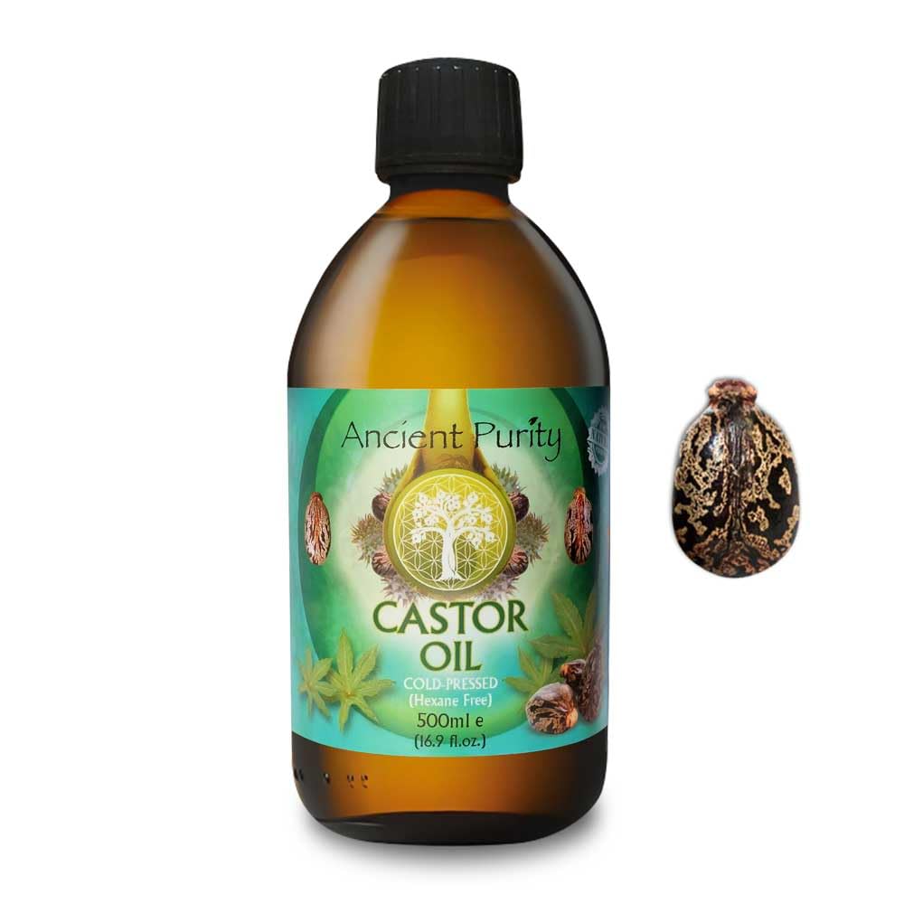 CASTOR OIL - 500ML - Improves circulation GLASS BOTTLE