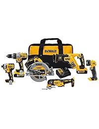 DEWALT 20V MAX XR Kit de combo sin escobillas, 20 V máximo, 6 herramientas de primera (DCK694P2)