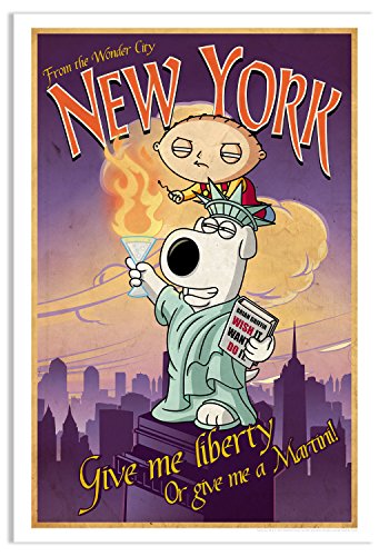 ROAD TO NEW YORK Family Guy Limited Edition Fine Art Litho Print