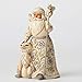 Jim Shore Heartwood Creek White Woodland Santa with Fox Stone Resin Figurine, 5.25”