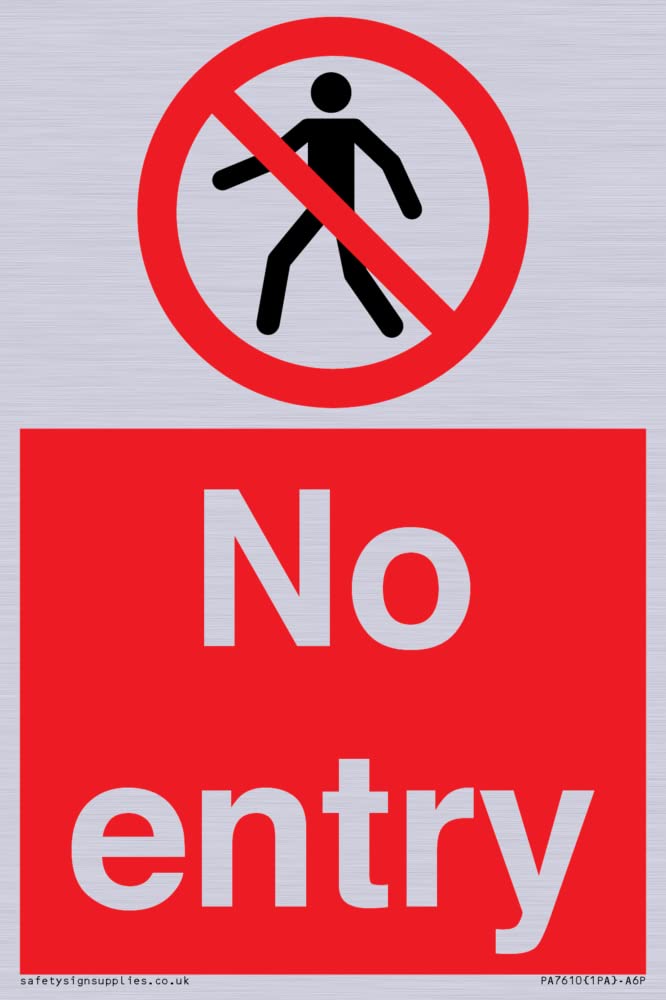 No entry Sign - 100x150mm - A6P
