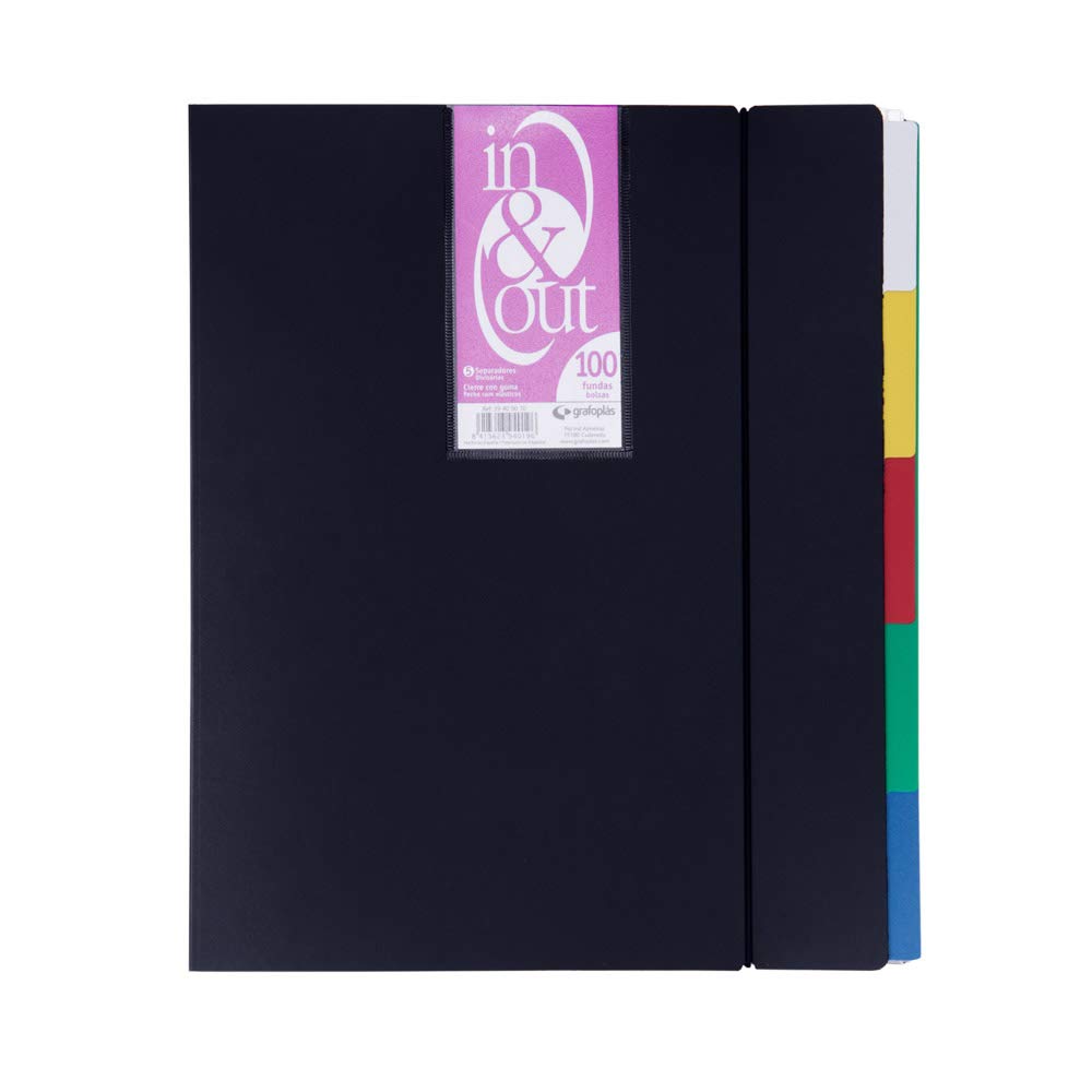 Grafoplas 39409010 – Folder, 100 Sleeves Removable, in & Out System, A4.