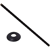 Westbrass A3619A-62 1/2" IPS x 19" Round Ceiling Mount Shower Arm with Flange, Matte Black