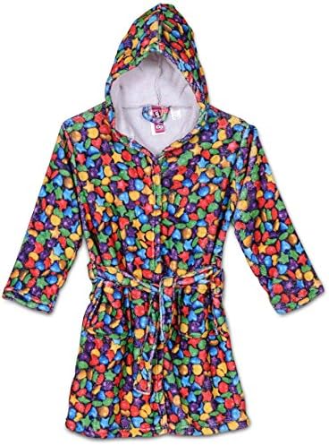 Up Past 8 Big Girls' Fuzzy Hooded Robe, BCC, M