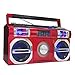 Studebaker SB2145R 80’s Retro Street Boombox with FM Radio, CD Player, LED EQ, 10 Watts RMS and AC/DC in Redthumb 4