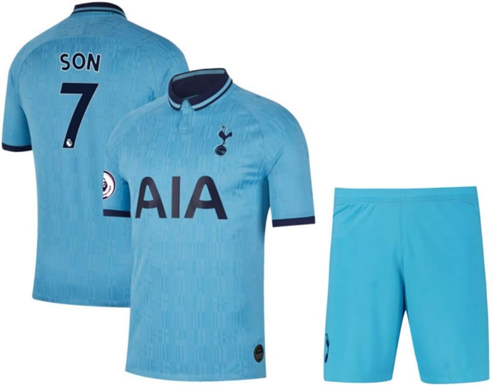 Fimng Son Heung-Min #7 2019-2020 Tottenham Hotspur Men's Third Soccer Jersey/Short Colour Blue