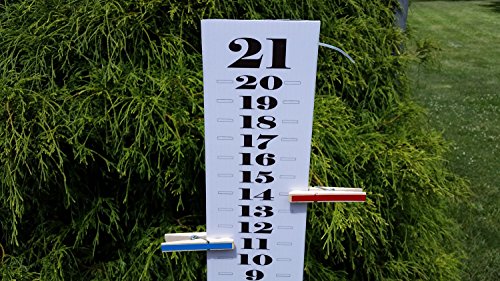 Black and White Classic - Scoreboard Score Keeper - UV Resistant - For Cornhole - Ladder Ball - Horseshoes - Washer Toss