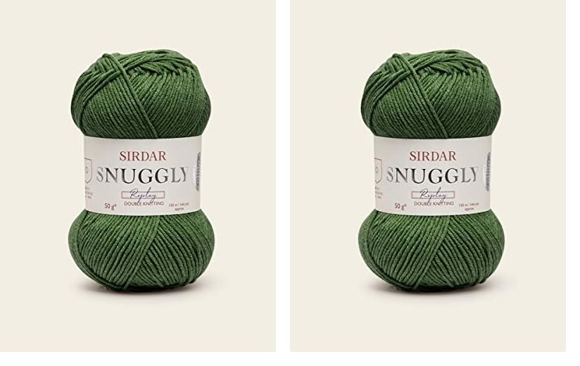 Sirdar Double Knitting Yarn, Go Faster Green (124), 50g (Pack of 2)