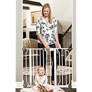 Regalo Easy Step Walk Thru Gate, White, Fits Spaces between 29" to 39" Wide